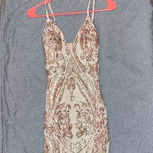 Nude Sequin Dress